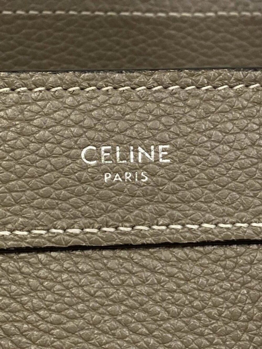 CELINE Luggage Nano Shopper Pickpocket (gray-beige) Drummed calfskin Handbag - Picture 14 of 15